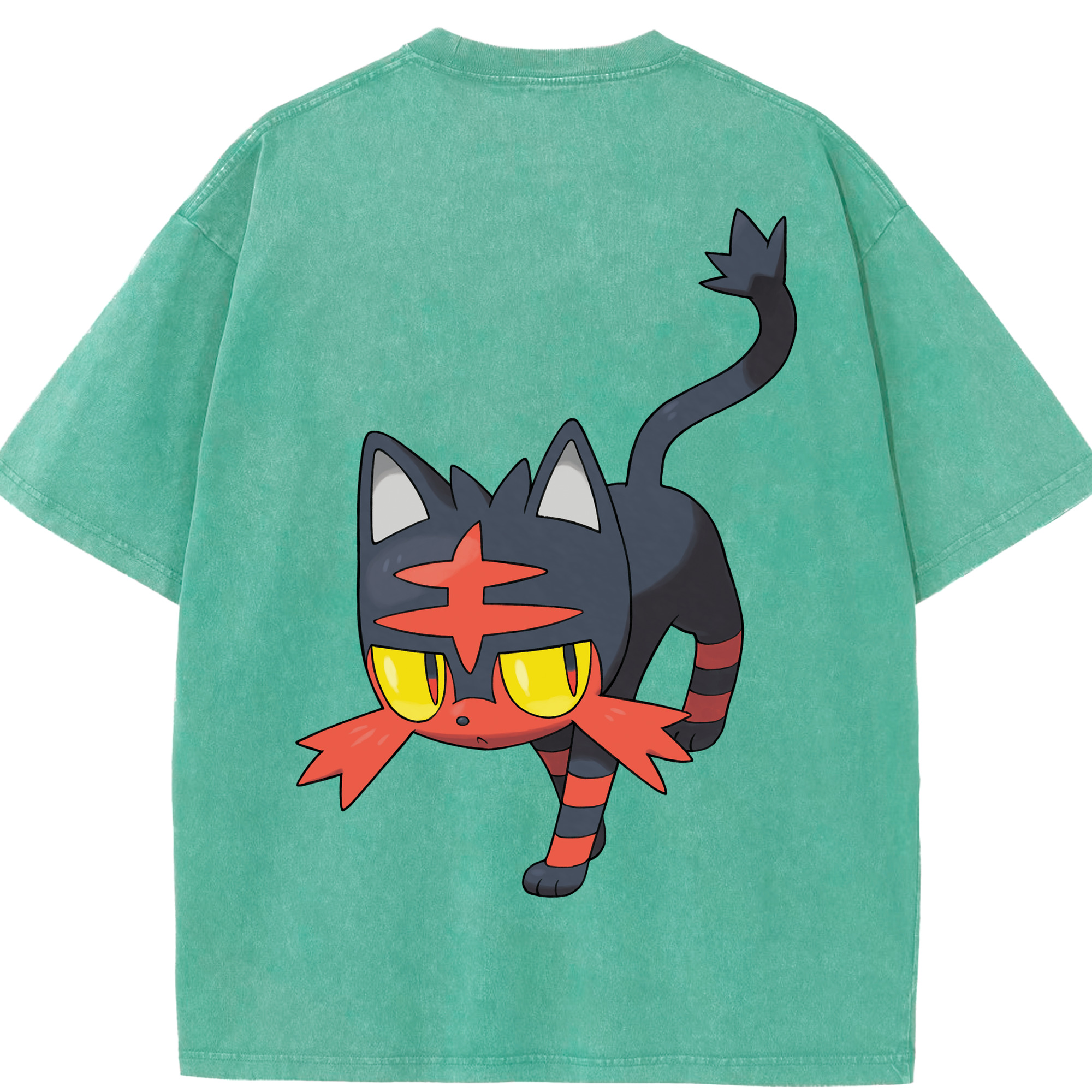 （画像用） ポケットモンスター Pokémon 綿100% ヴィンテージ風 半袖Tシャツ（背面プリント）